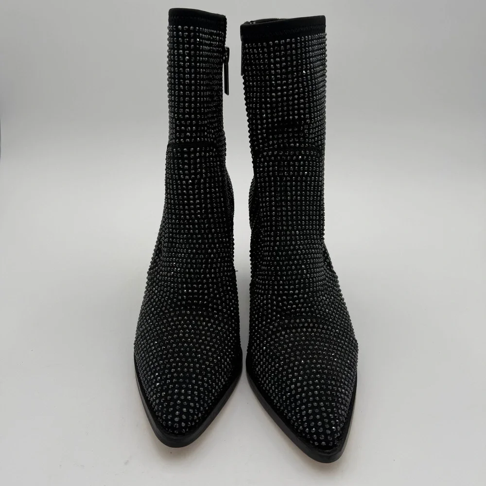 Michael Kors Dover Embellished Scuba Boot Rhinestone Pointed Toe Heels SZ 8 NWOT - Picture 5 of 15
